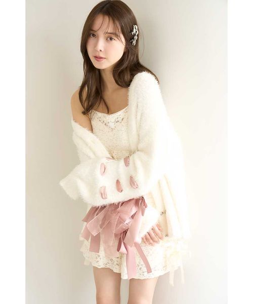 SNIDEL HOME ジャガードサテンパイピングチュニック＋ショートパンツ