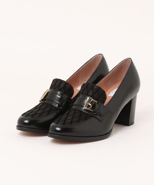 LANVIN en Bleu（ランバンオンブルー）の「ヒールアップベルテッドローファー（ローファー・レディース・ブラック/ブラック系その他・22.5cm/23.0cm/23.5cm/24.0cm/24.5cm/22.0cm）」の2枚目の写真