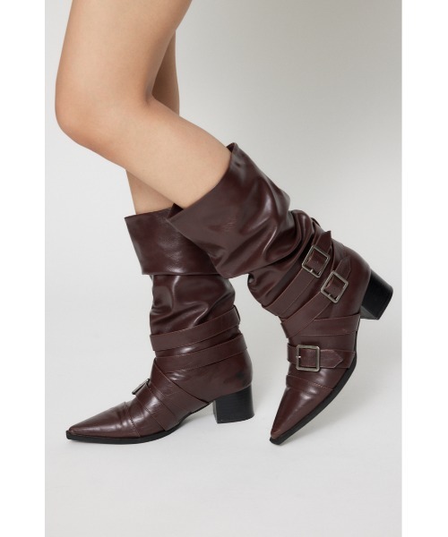 BELT POINTED ロングブーツ（ブーツ）｜LAGUA GEM（ラグアジェム）の