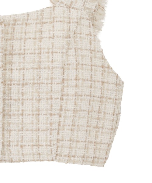 セール】フリンジツイードビスチェ（ベスト）｜earth music&ecology