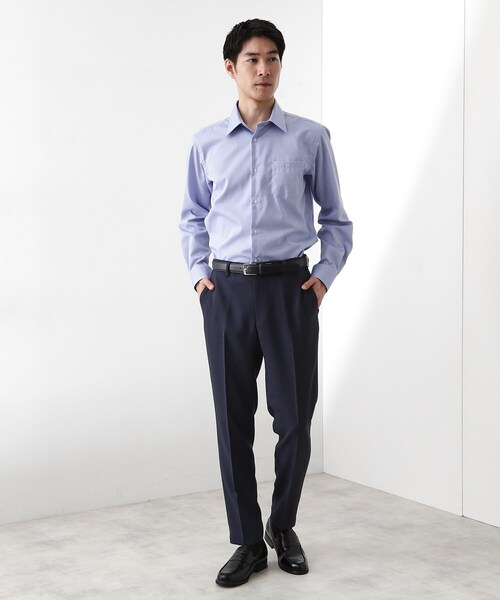 THE SHOP TK （ザ ショップ ティーケー ）の「ドレスオックスシャツ（ビジネスシャツ・メンズ・オフホワイト/ブルー系その他4/サックスブルー・04/03/02/01）」の9枚目の写真