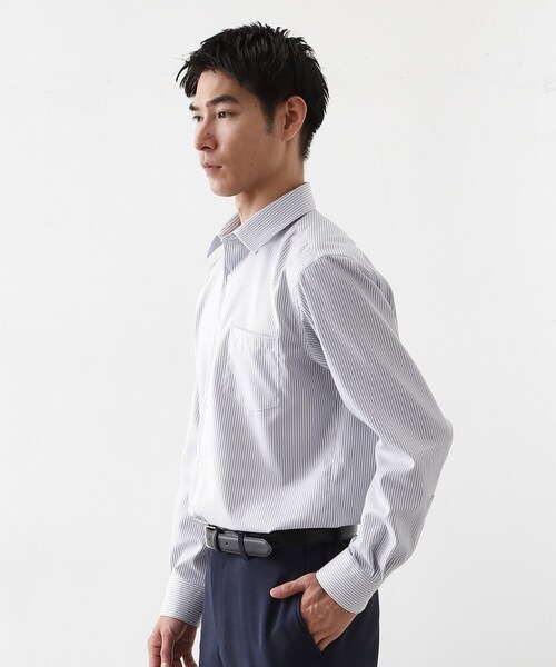 THE SHOP TK （ザ ショップ ティーケー ）の「ドレスオックスシャツ（ビジネスシャツ・メンズ・オフホワイト/ブルー系その他4/サックスブルー・04/03/02/01）」の12枚目の写真