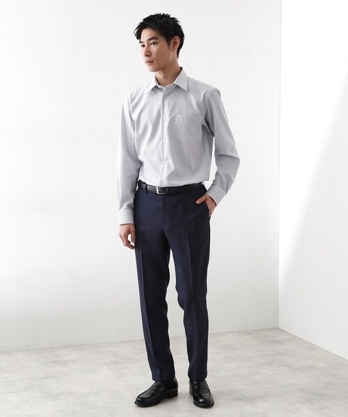 THE SHOP TK （ザ ショップ ティーケー ）の「ドレスオックスシャツ（ビジネスシャツ・メンズ・オフホワイト/ブルー系その他4/サックスブルー・04/03/02/01）」の13枚目の写真