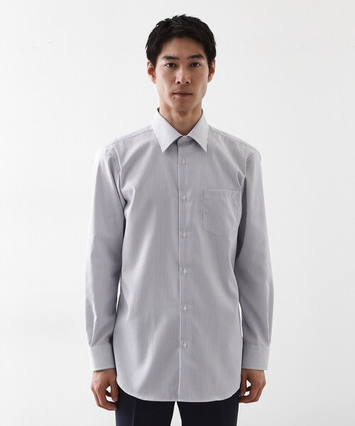 THE SHOP TK （ザ ショップ ティーケー ）の「ドレスオックスシャツ（ビジネスシャツ・メンズ・オフホワイト/ブルー系その他4/サックスブルー・04/03/02/01）」の16枚目の写真