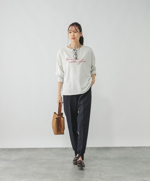 GLOBAL WORK(グローバルワーク)の「ウツクシイージーWクロスジョグパンツ/499659(その他パンツ・レディース・ブラック/ネイビー・LARGE/MEDIUM/SMALL)」の9枚目の写真