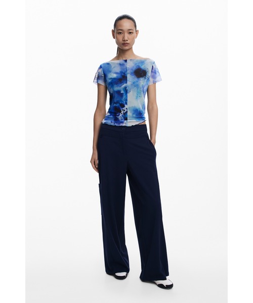 Desigual(デシグアル)の「ワイドテーパードスラックス(その他パンツ・レディース・ブルー・S/M/L/XS/XL)」の3枚目の写真