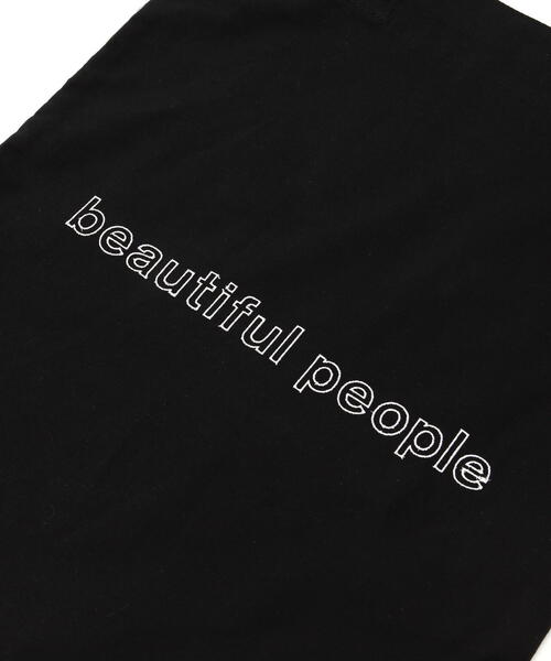 beautiful people(ビューティフルピープル)の「beautiful people/ビューティフルピープル/contour logo gathering tote bag(トートバッグ・レディース・ブラック/ナチュラル・F)」の8枚目の写真