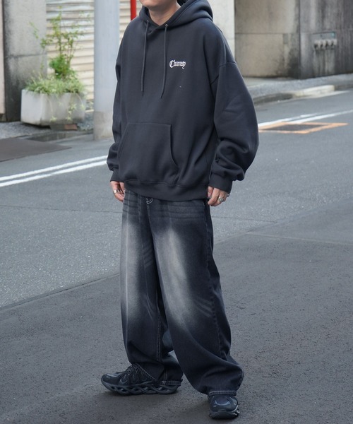 ILL'S（イルズ）の「ビッグシルエット フェード8ボール / クラウン バックプリントパーカー フーディー ユニセックス（パーカー・メンズ・アッシュグレー/チャコールグレー/グレー系/イエロー系その他/ライトグレー系/イエロー・M/L）」の8枚目の写真