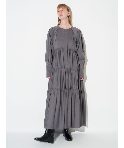 フリルギャザーティアードワンピース ギャザーティアードワンピース