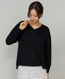 INED | TOPAZオーバーサイズVネックニット(Tシャツ/カットソー)