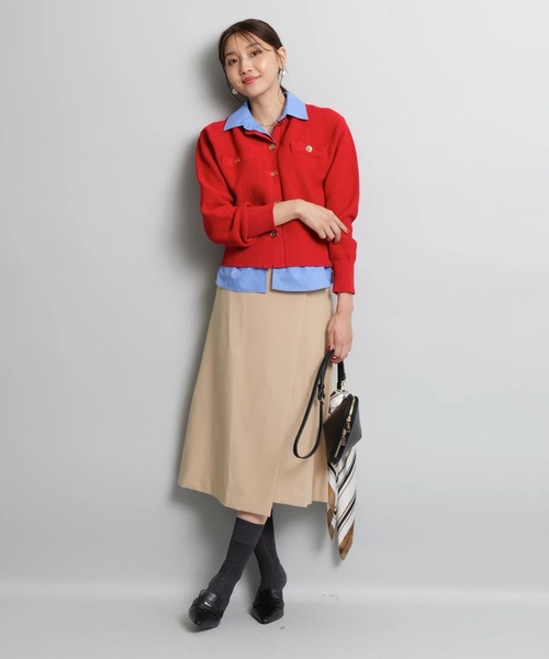 JUSGLITTY（ジャスグリッティー）の「サイドプリーツミディスカート（スカート・レディース・ダークブラウン/キャメル/チャコールグレー・2/1/0）」の8枚目の写真