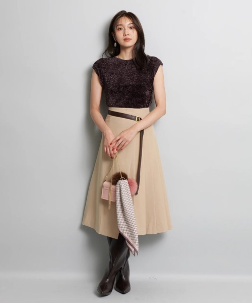 サイドプリーツミディスカート（スカート）｜JUSGLITTY（ジャス
