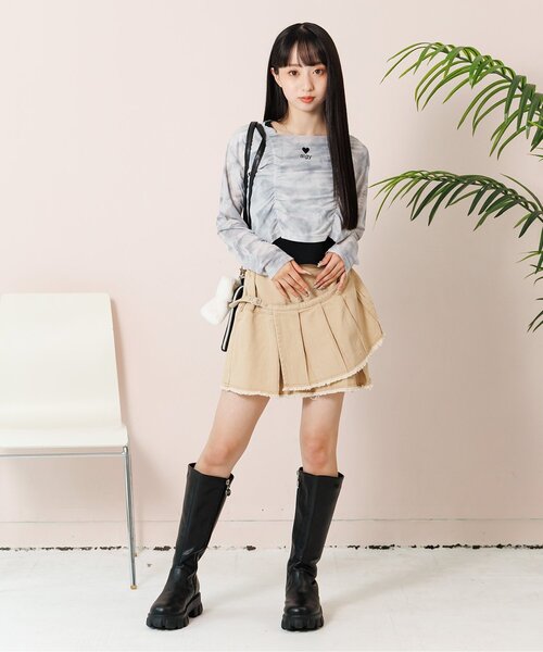 algy（アルジー）の「ボリュームソールロングブーツ（ブーツ・キッズ・ブラック・23.5/22.5/24/23）」の2枚目の写真