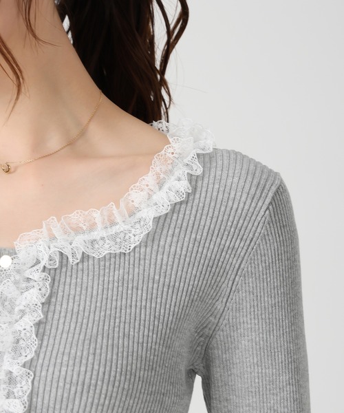 2025秋冬新作 レースフリルニット（ニット/セーター）｜MISCH MASCH