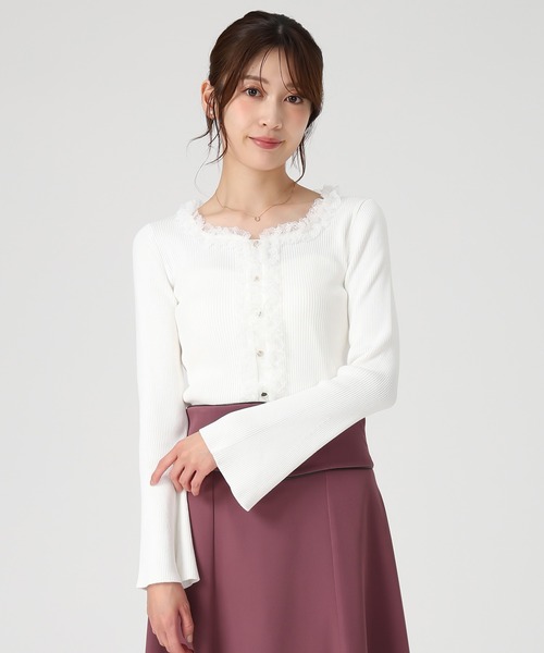 セール】2025秋冬新作 レースフリルニット（ニット/セーター）｜MISCH