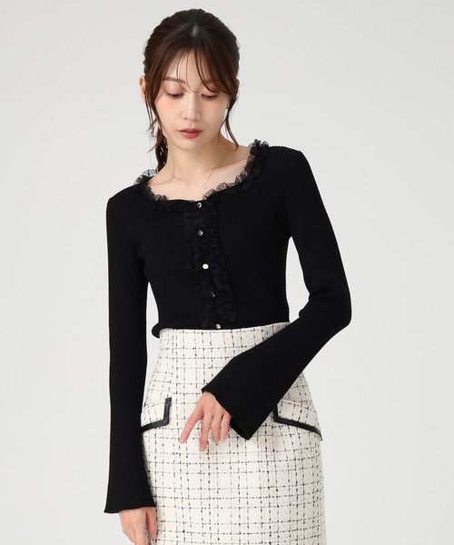 セール】2025秋冬新作 レースフリルニット（ニット/セーター）｜MISCH