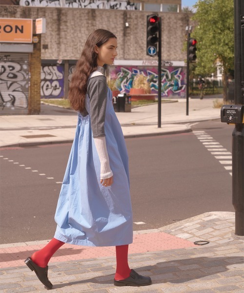 TELOPLAN(テーロプラン)の「【TELOPLAN】Ying Dress /インドレス(ワンピース・レディース・ブラック/ブルー・ONE SIZE)」の3枚目の写真