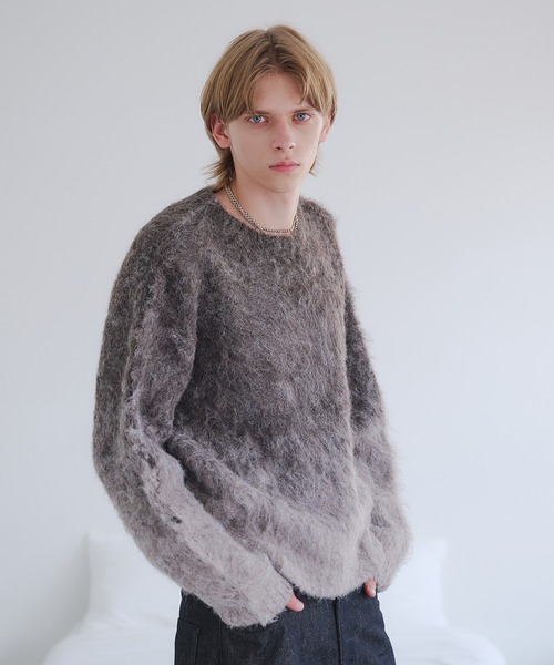 セール】GRADIENT WOOL-BLEND KNIT/グラデーションウールブレンド