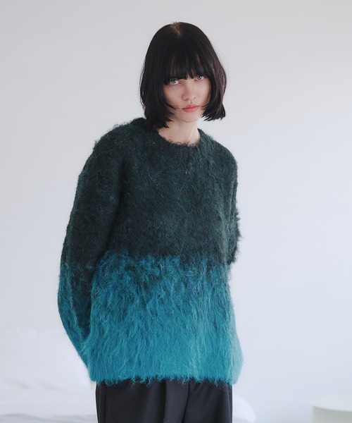 セール】GRADIENT WOOL-BLEND KNIT/グラデーションウールブレンド