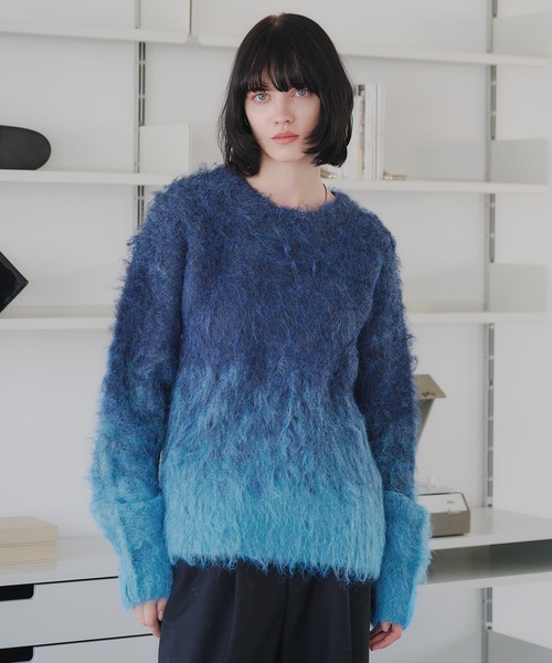 セール】GRADIENT WOOL-BLEND KNIT/グラデーションウールブレンド