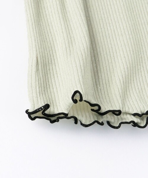 BRANSHES（ブランシェス）の「ラメ無地 / ボーダーテレコ長袖Tシャツ（Tシャツ/カットソー・キッズ・グレー/その他/アイボリー・110/150/90/80/100/130/140/120）」の5枚目の写真