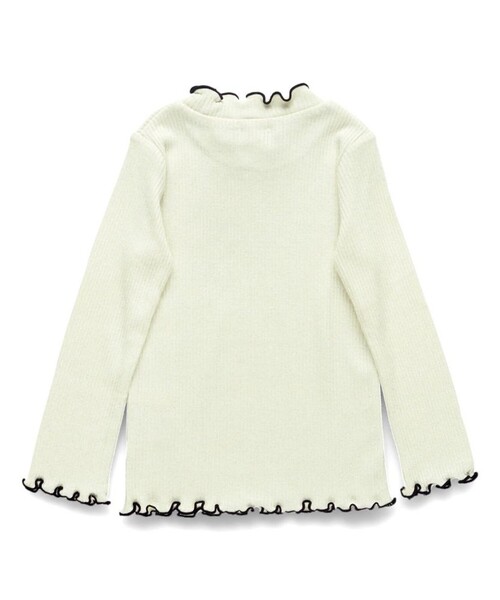 BRANSHES（ブランシェス）の「ラメ無地 / ボーダーテレコ長袖Tシャツ（Tシャツ/カットソー・キッズ・グレー/その他/アイボリー・110/150/90/80/100/130/140/120）」の9枚目の写真