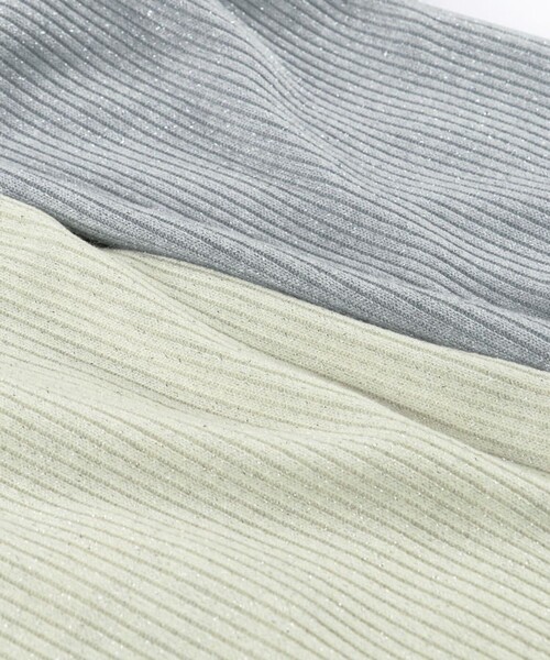 BRANSHES（ブランシェス）の「ラメ無地 / ボーダーテレコ長袖Tシャツ（Tシャツ/カットソー・キッズ・グレー/その他/アイボリー・110/150/90/80/100/130/140/120）」の11枚目の写真