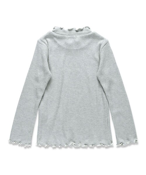 BRANSHES（ブランシェス）の「ラメ無地 / ボーダーテレコ長袖Tシャツ（Tシャツ/カットソー・キッズ・グレー/その他/アイボリー・110/150/90/80/100/130/140/120）」の12枚目の写真