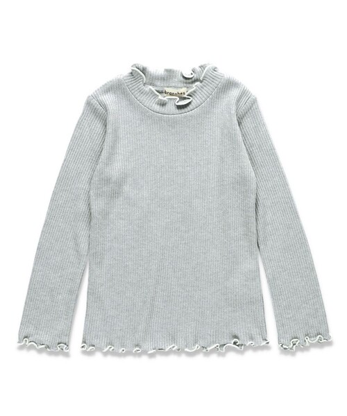 BRANSHES（ブランシェス）の「ラメ無地 / ボーダーテレコ長袖Tシャツ（Tシャツ/カットソー・キッズ・グレー/その他/アイボリー・110/150/90/80/100/130/140/120）」の17枚目の写真