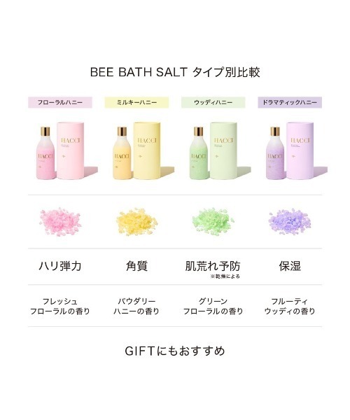 HACCI(ハッチ) BEE バスソルト ウッディハニー（入浴剤・バスケア