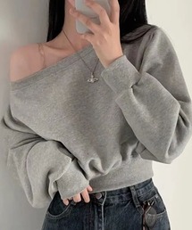 semuse（セミューズ）の「ワンショルダートップス（スウェット）」