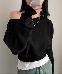 semuse（セミューズ）の「ワンショルダートップス（スウェット）」