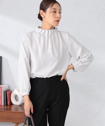 GALLORIA | 洗濯機で洗える　ギャザーネックブラウス(シャツ/ブラウス)