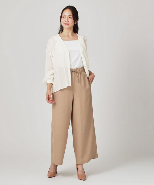 【手洗い可】エアリーなシャツ風カーディガン