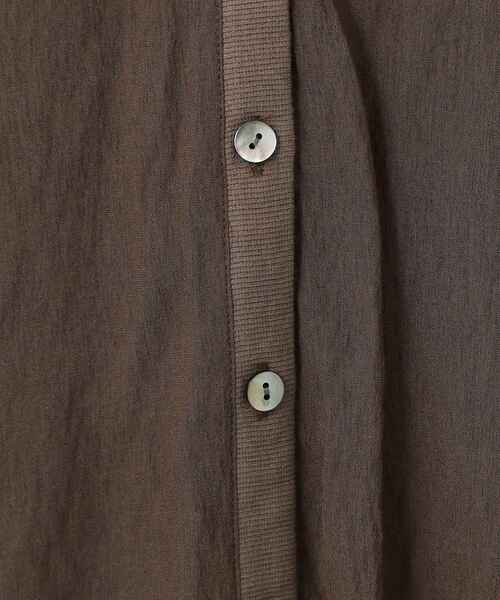 【手洗い可】エアリーなシャツ風カーディガン