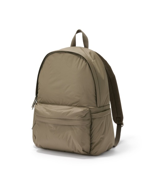 無印良品（ムジルシリョウヒン）の「肩の負担を軽くする　撥水中わた入りリュックサック（バックパック/リュック・レディース・キャメル/ブラック・FREE）」の2枚目の写真