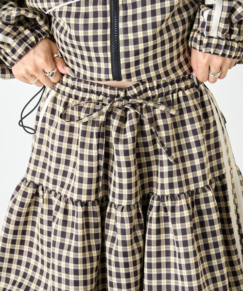 w closet（ダブルクローゼット）の「チェックラインバルーンスカパン（スカート・レディース・ブラック/レッド・FREE）」の14枚目の写真