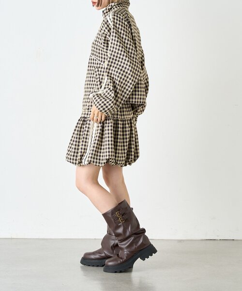 w closet（ダブルクローゼット）の「チェックラインバルーンスカパン（スカート・レディース・ブラック/レッド・FREE）」の16枚目の写真