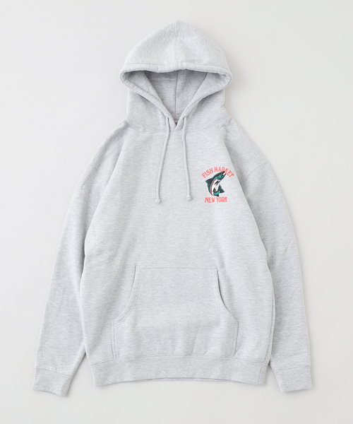 JOURNAL STANDARD(ジャーナルスタンダード)の「FISH MARKET / フィッシュマーケット BACKPRINT HOODIE(パーカー・メンズ・グレー・LARGE/MEDIUM)」の1枚目の写真