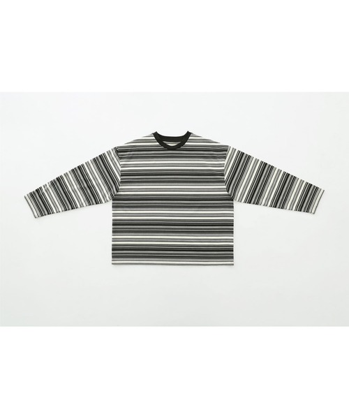 MDR(エムディアール)の「マルチボーダーロンT(Tシャツ/カットソー・メンズ・ネイビー/ブラック・L/M)」の7枚目の写真