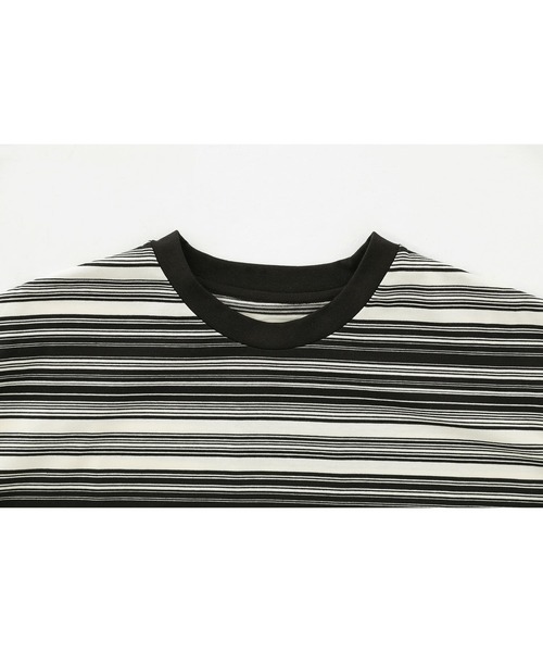 MDR(エムディアール)の「マルチボーダーロンT(Tシャツ/カットソー・メンズ・ネイビー/ブラック・L/M)」の8枚目の写真