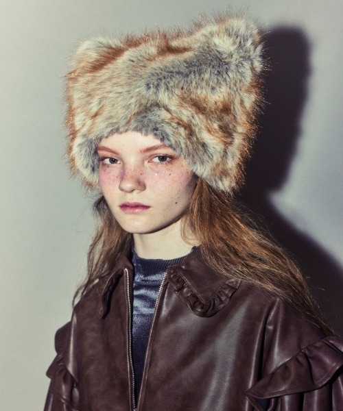 Candy Stripper（キャンディストリッパー）の「CAT FUR ハット（ハット・レディース・グレー/ベージュ・FREE）」の8枚目の写真