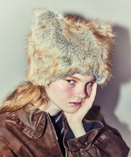 Candy Stripper（キャンディストリッパー）の「CAT FUR ハット（ハット・レディース・グレー/ベージュ・FREE）」の6枚目の写真