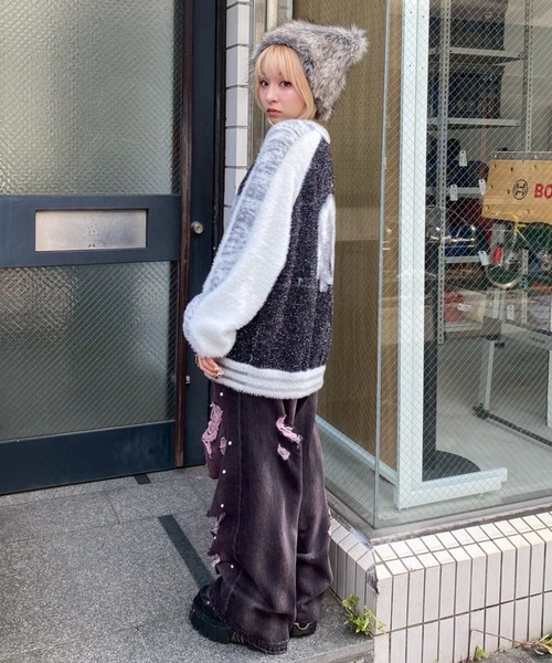 Candy Stripper（キャンディストリッパー）の「CAT FUR ハット（ハット・レディース・グレー/ベージュ・FREE）」の13枚目の写真