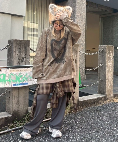 Candy Stripper（キャンディストリッパー）の「CAT FUR ハット（ハット・レディース・グレー/ベージュ・FREE）」の22枚目の写真