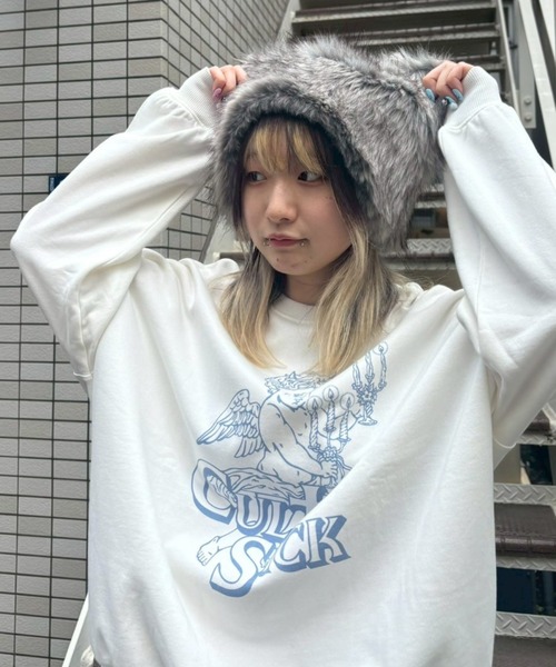 Candy Stripper（キャンディストリッパー）の「CAT FUR ハット（ハット・レディース・グレー/ベージュ・FREE）」の15枚目の写真