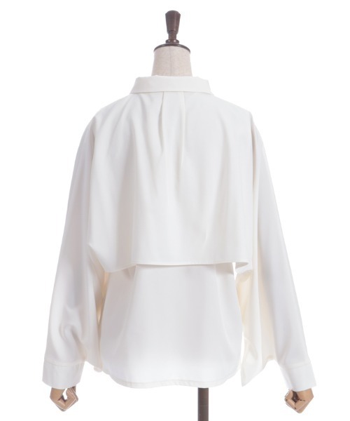 axes femme（アクシーズファム）の「タイ付オーバーケープ風ブラウス（シャツ/ブラウス・レディース・キナリ/ブラック/ブルーグリーン・FREE）」の18枚目の写真