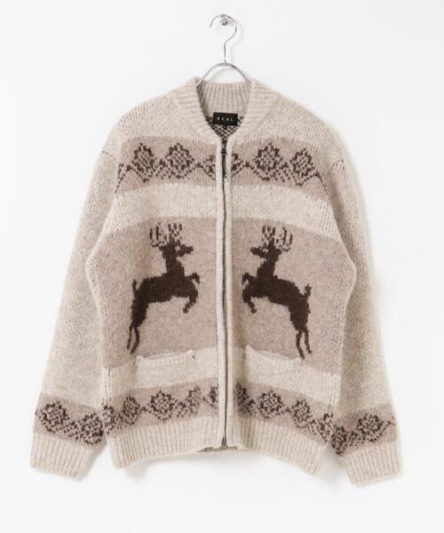 EKAL(エカル)の「TATESHINAカウチンニット(カーディガン/ボレロ・メンズ・ブラウン系その他/ベージュ系その他・MEDIUM/LARGE)」の5枚目の写真