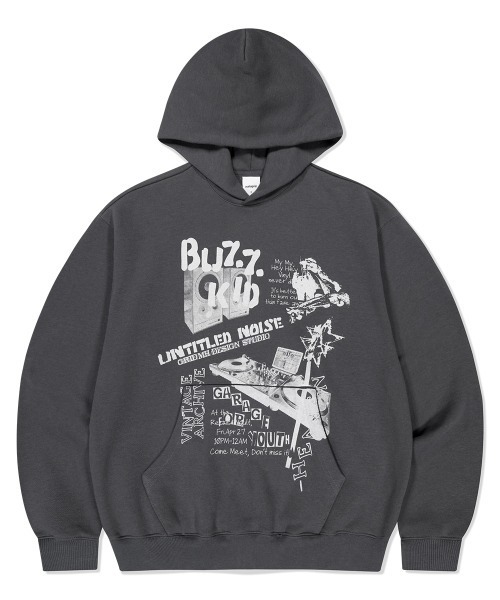 MAHAGRID(マハグリッド)の「『mahagrid/マハグリッド』 BUZZ KID HOODIE/バズキッドデザイン プルオーバーパーカー(パーカー・レディース・カーキ/チャコールグレー・L/M/S)」の1枚目の写真