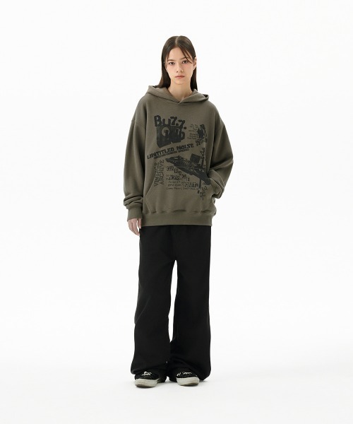 MAHAGRID(マハグリッド)の「『mahagrid/マハグリッド』 BUZZ KID HOODIE/バズキッドデザイン プルオーバーパーカー(パーカー・レディース・カーキ/チャコールグレー・L/M/S)」の11枚目の写真